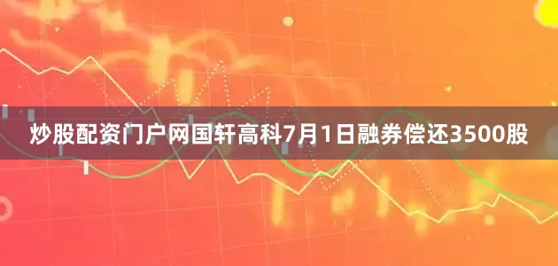 炒股配资门户网国轩高科7月1日融券偿还3500股